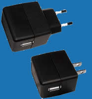 WALL-MOUNTED K-SERIES (USB INLET) Universal Switching Adaptors with Fixed AC Plugs (up to 5W)
