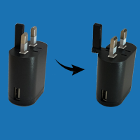 COMPACT P-SERIES Switching Adaptors with Extractable UK Earth Pin (up to 16W)